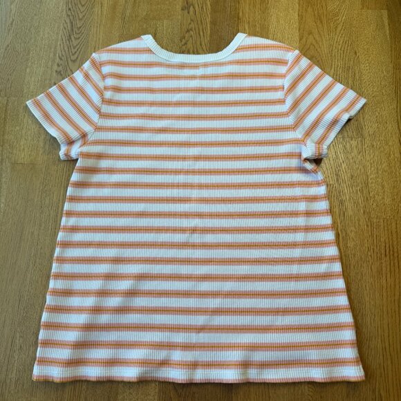 Old Navy Slim Fit Striped Knit Ringer Tee Shirt Size XL - Picture 4 of 8